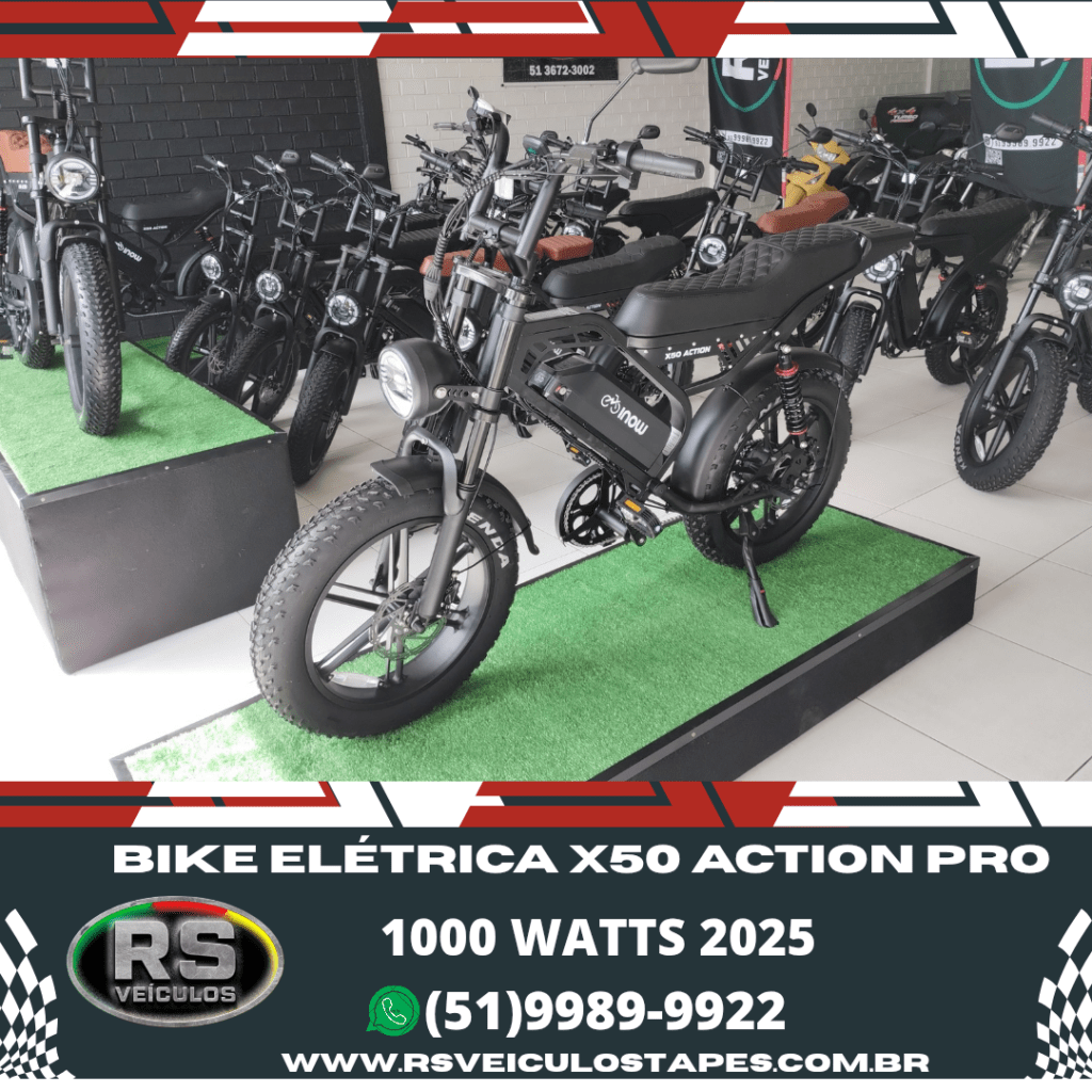 Bike Eletrica X50 Action Pro Bat. 1000 w/ Motor 1000w Inow 2025