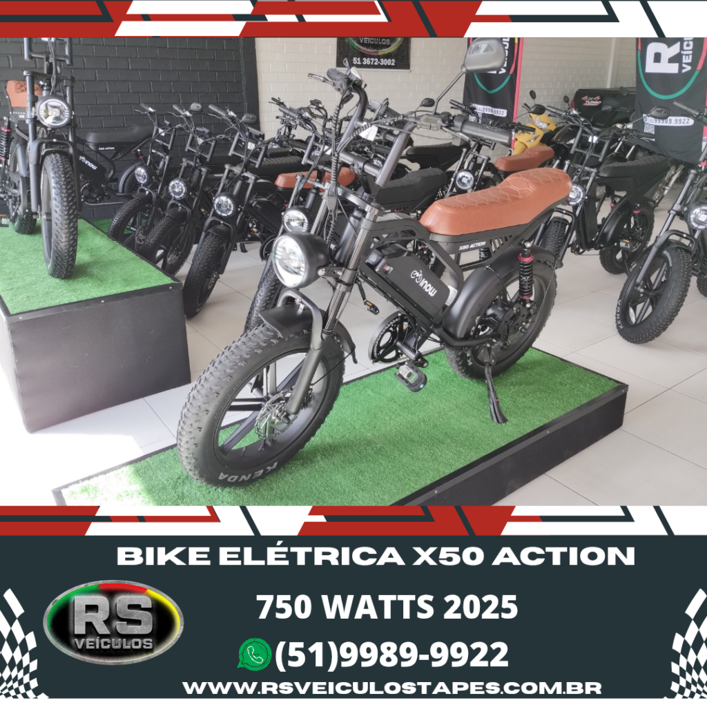 Bike Eletrica X50 Action Bat. 750 w/ Motor 1000w 2025